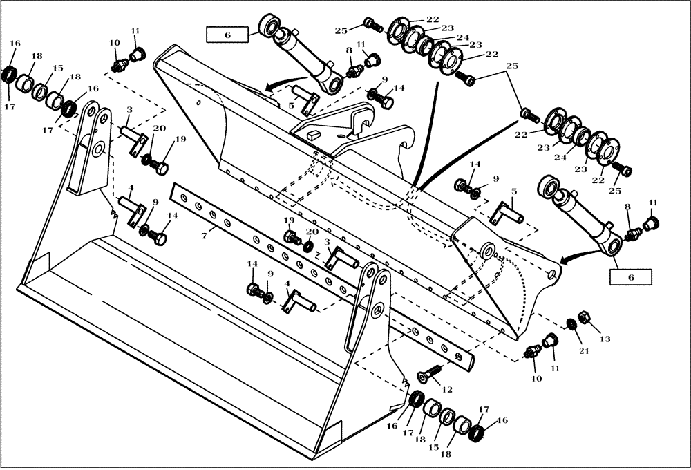 Схема запчастей Case 21D - (64.015[2989522000]) - CLAMSHELL ASSEMBLY PARTS (82) - FRONT LOADER & BUCKET