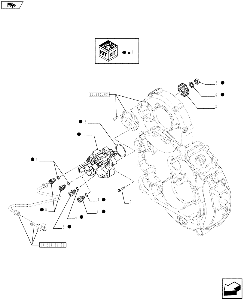 Схема запчастей Case F2CE9684E E017 - (10.247.01 01) - INJECTION PUMP (504129899) (01) - ENGINE