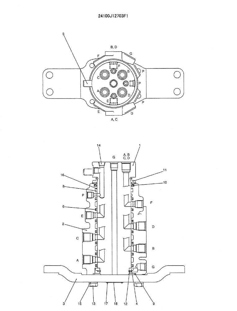 Схема запчастей Case CX50B - (07-048) - JOINT ASSY, SWIVEL (24100J12703F1) ELECTRICAL AND HYDRAULIC COMPONENTS