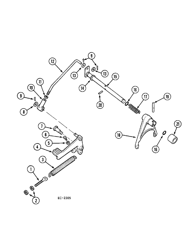 Схема запчастей Case 380B - (6-204) - DIFFERENTIAL LOCK (06) - POWER TRAIN