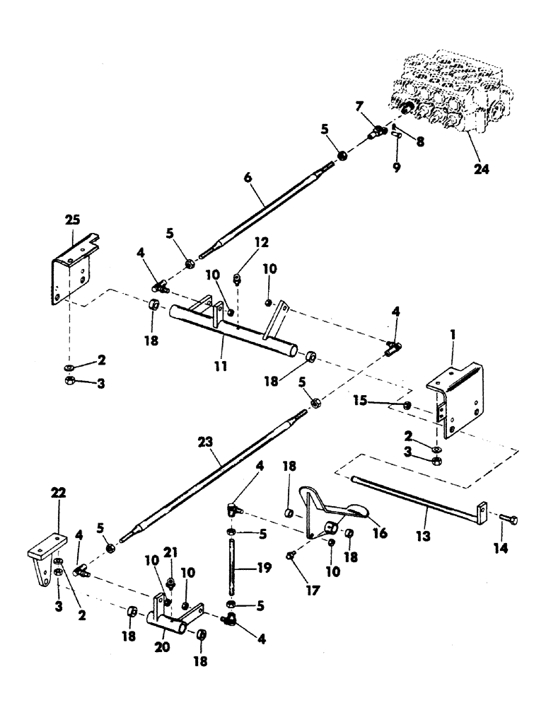 Схема запчастей Case 40EC - (052) - SWING PEDAL CONTROL AND LINKAGE (05) - UPPERSTRUCTURE CHASSIS