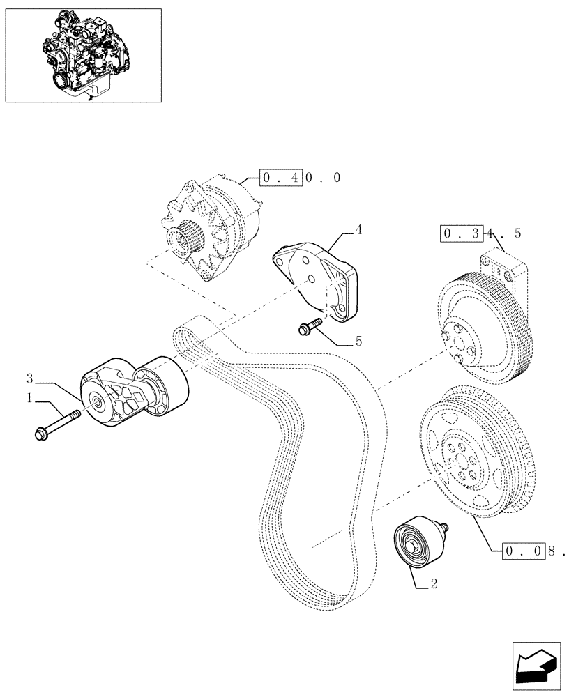 Схема запчастей Case F4DFE613G - (0.34.0[01]) - WATER PUMP - CONTROL (504076136) 