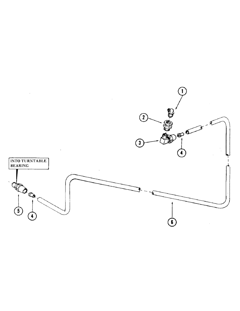 Схема запчастей Case 35 - (044) - TURNTABLE BEARING LUBRICATION LINE (39) - FRAMES AND BALLASTING