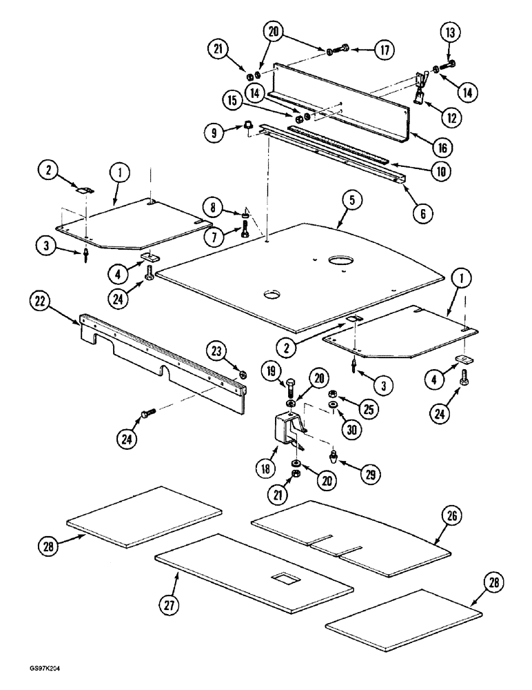 Схема запчастей Case 888 - (9B-06) - ENGINE LOWER COVERS, P.I.N. 15632 AND AFTER, P.I.N. 106810 AND AFTER (09) - CHASSIS