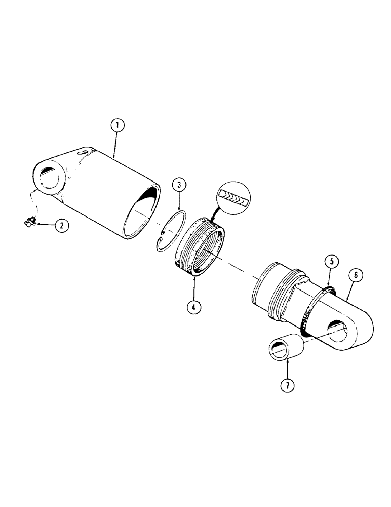 Схема запчастей Case 50 - (210) - LEVELER CYLINDER, (6.25" ID X 5.87" STROKE),(USED ON UNITS W/SN.6280345 & AFTER)(SN. 6279926 & AFTER (35) - HYDRAULIC SYSTEMS