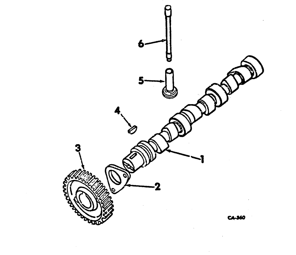 Схема запчастей Case 3400 - (106) - CAMSHAFT AND RELATED PARTS (10) - ENGINE