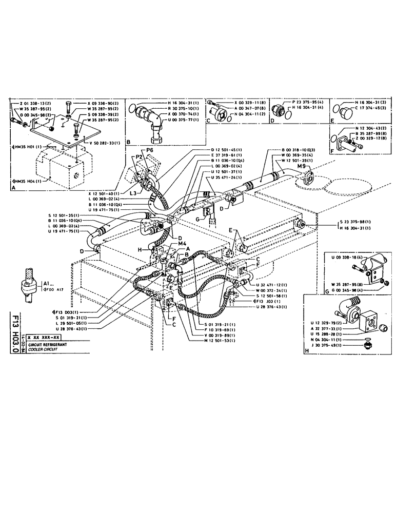 Схема запчастей Case 220 - (115) - COOLER CIRCUIT (07) - HYDRAULIC SYSTEM