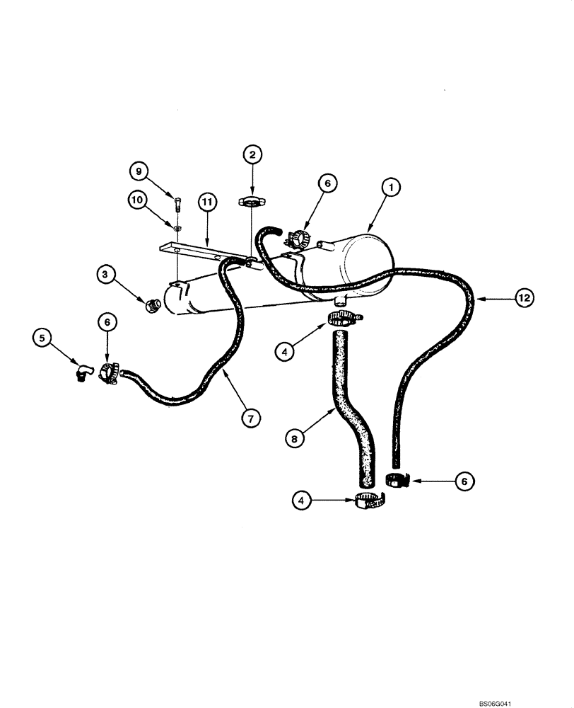 Схема запчастей Case 865 - (02.05[00]) - COOLING SYSTEM - EXPANSION TANK (02) - ENGINE