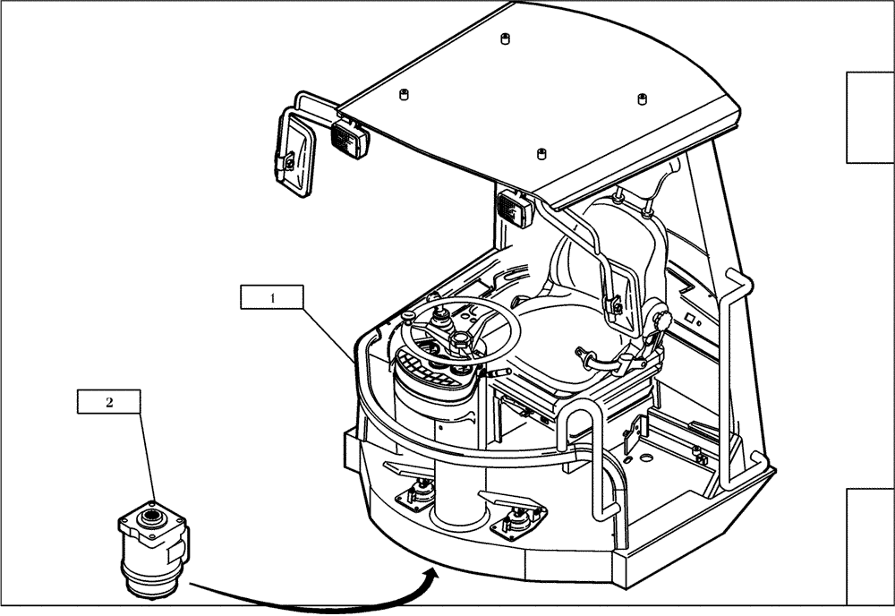 Схема запчастей Case 321D - (34.000[005]) - CANOPY (OPTION) (S/N 591052-UP) No Description