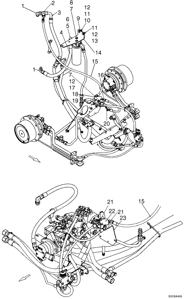 Схема запчастей Case 420CT - (06-07D) - HYDROSTATICS - LOAD MANAGEMENT SYSTEM (420CT) (06) - POWER TRAIN