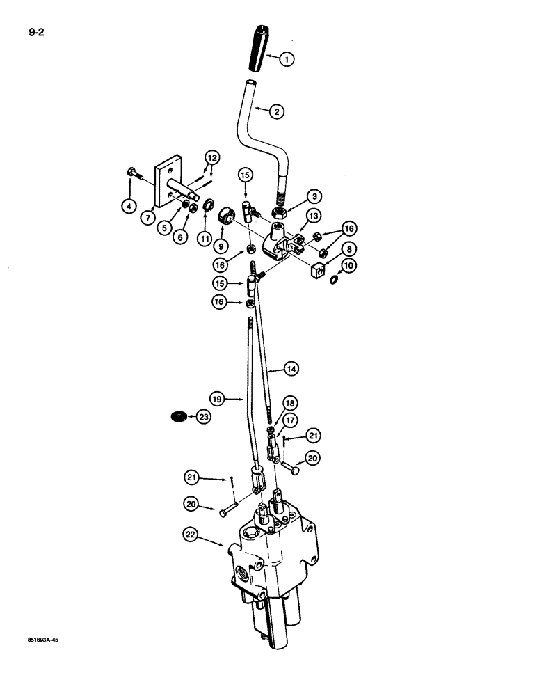 Схема запчастей Case 680L - (9-002) - LOADER CONTROLS - LIFT AND BUCKET SPOOLS (09) - CHASSIS/ATTACHMENTS