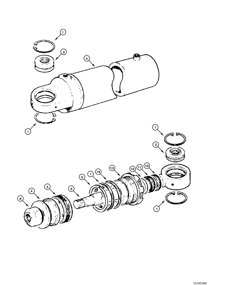 Схема запчастей Case 865 - (08.54[00]) - CYLINDER - BLADE TILT (08) - HYDRAULICS