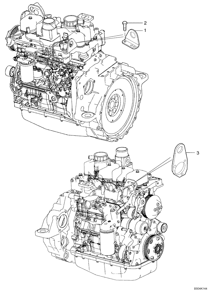 Схема запчастей Case 430 - (02-37) - ENGINE - LIFT HOOK (02) - ENGINE