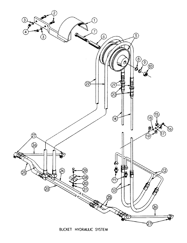 Схема запчастей Case M3B - (112) - BUCKET HYDRAULIC SYSTEM 