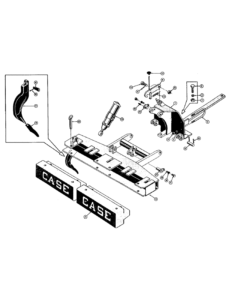 Схема запчастей Case 420B - (112) - SCARIFIER (18) - ATTACHMENT ACCESSORIES