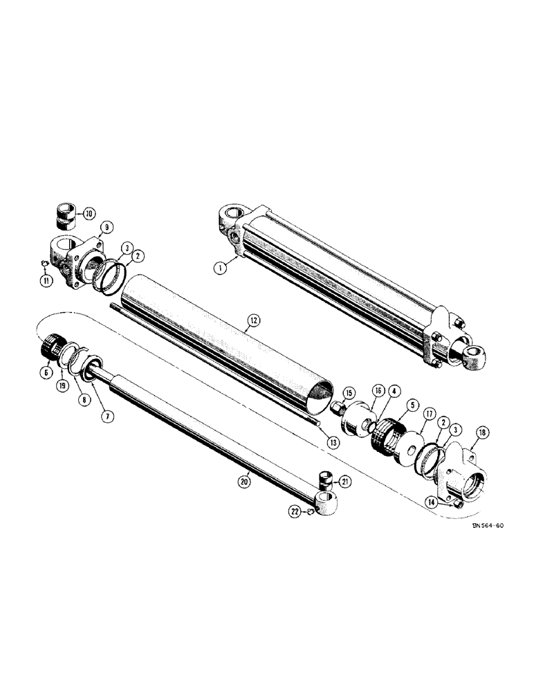 Схема запчастей Case 420C - (308) - D25045 HYDRAULIC BUCKET CYLINDER (07) - HYDRAULIC SYSTEM