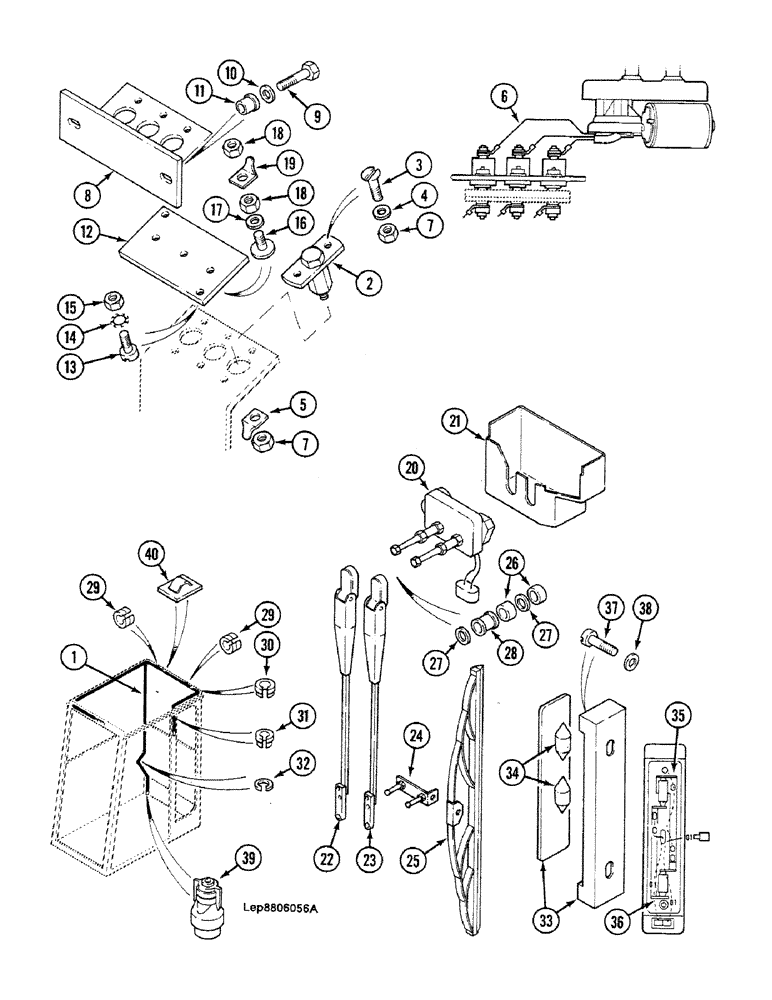 Схема запчастей Case 688C - (4-22) - CAB ELECTRIC CIRCUIT, (-XXXXX) (06) - ELECTRICAL SYSTEMS