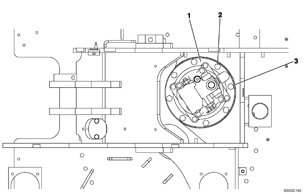 Схема запчастей Case CX80 - (08-20) - MOUNTING - SWING MOTOR (08) - HYDRAULICS