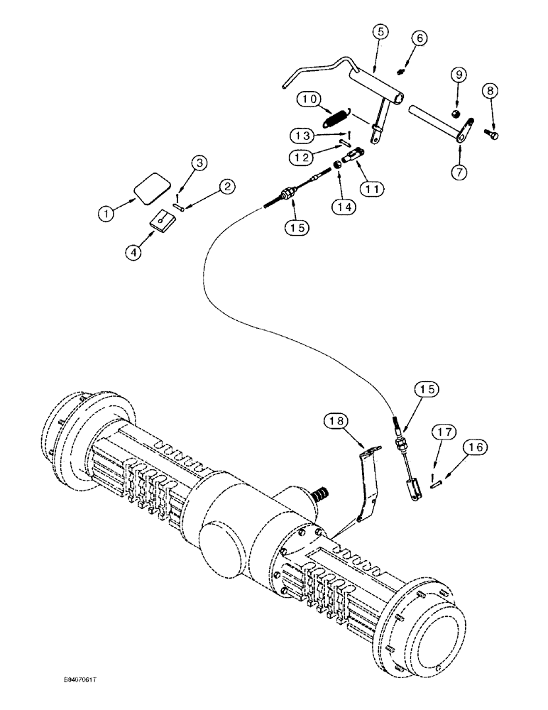 Схема запчастей Case 590L - (6-50) - REAR AXLE DIFFERENTIAL LOCK (06) - POWER TRAIN