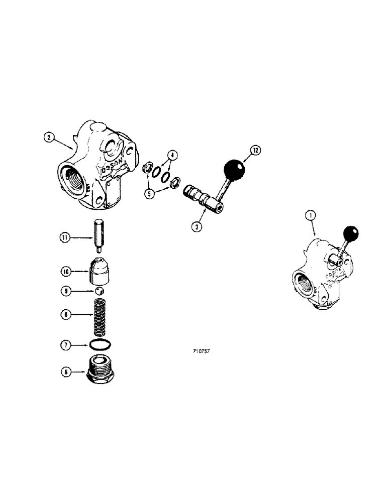 Схема запчастей Case 680CK - (380) - L51101 BOOM LOCKOUT VALVE (35) - HYDRAULIC SYSTEMS