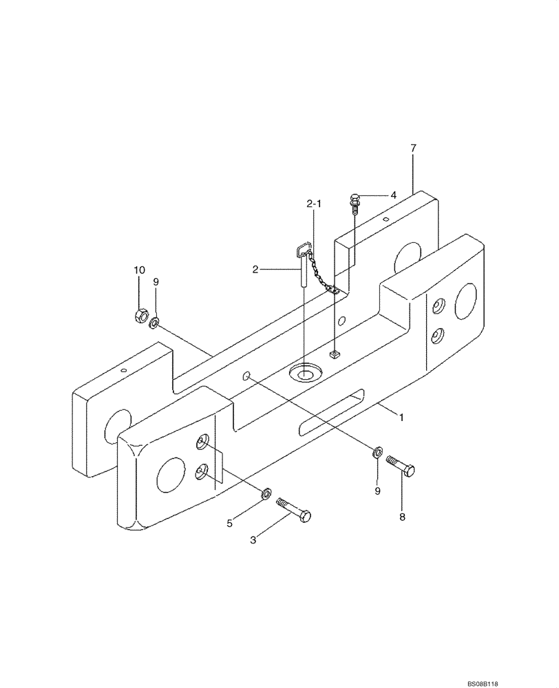 Схема запчастей Case 1221E - (09-36[01]) - COUNTERWEIGHT (87700451) (09) - CHASSIS/ATTACHMENTS