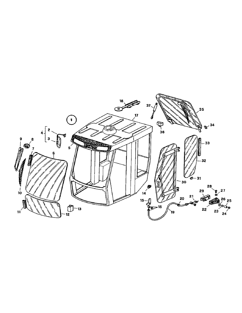 Схема запчастей Case 221B - (9-46) - CAB, 121B DAH1215912-DAH1216529 / 221B DAH2215913-DAH2216536 (09) - CHASSIS/ATTACHMENTS