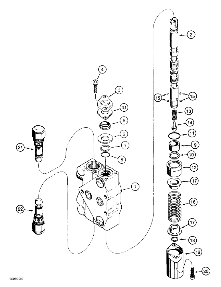 Схема запчастей Case 570LXT - (8-112) - THREE-POINT HITCH CONTROL VALVE, LIFT SECTION WITH TWO CIRCUIT RELIEF VALVES (08) - HYDRAULICS