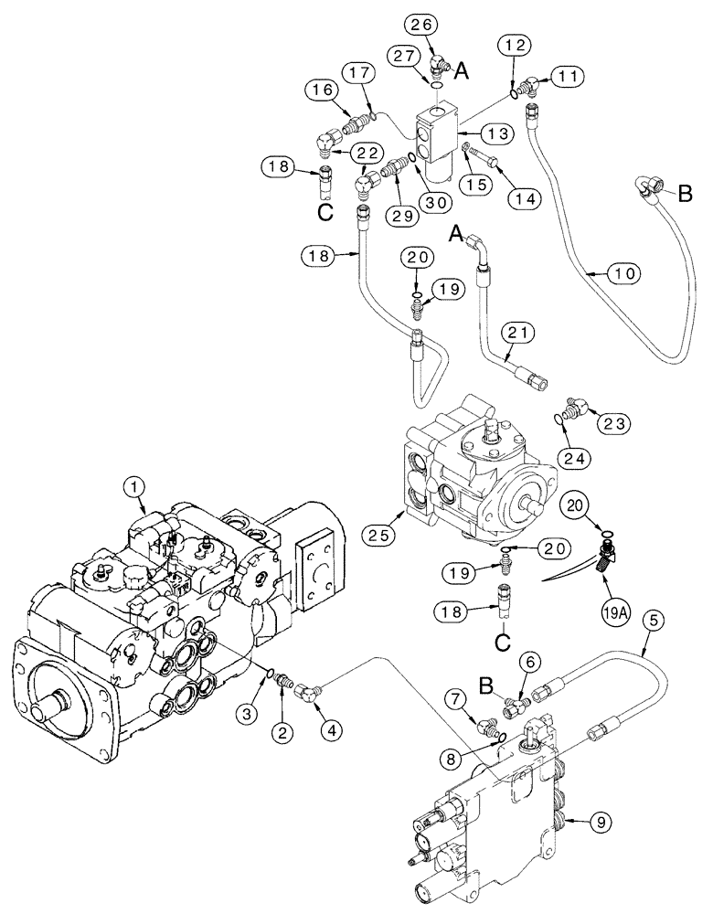 Схема запчастей Case 90XT - (06-11) - HYDROSTATICS SOLENOID, NORTH AMERICAN MODELS -JAF0320049, EUROPEAN MODELS -JAF0274261 (06) - POWER TRAIN