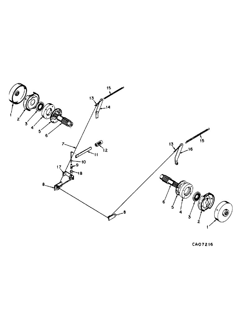 Схема запчастей Case 4155 - (04-01) - BRAKES, PARK BRAKE (5.1) - BRAKES