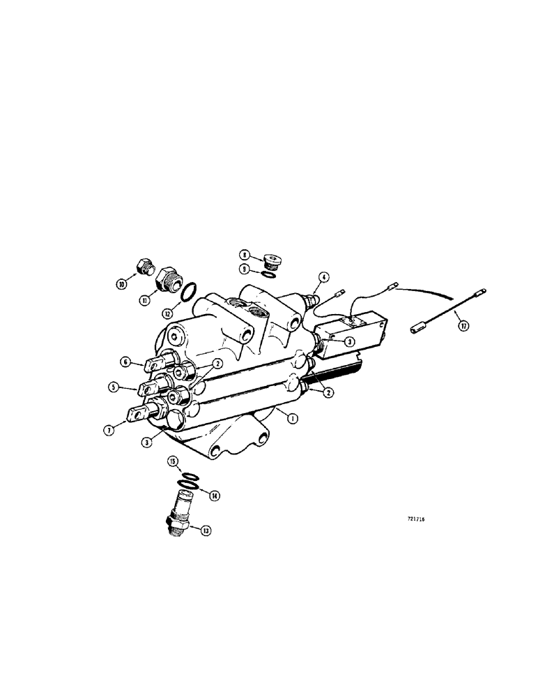 Схема запчастей Case 680CK - (212[A]) - L52725 LOADER CONTROL VALVE - 3 SPOOL (35) - HYDRAULIC SYSTEMS