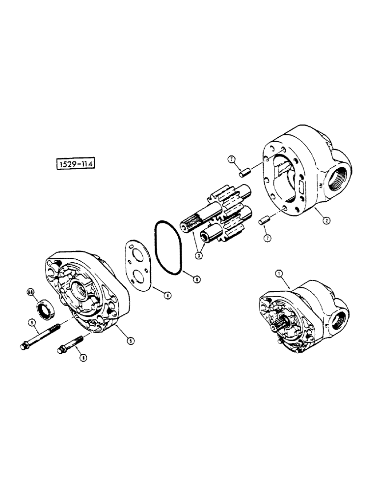 Схема запчастей Case 1529 - (086) - HYDRAULIC PUMP (35) - HYDRAULIC SYSTEMS