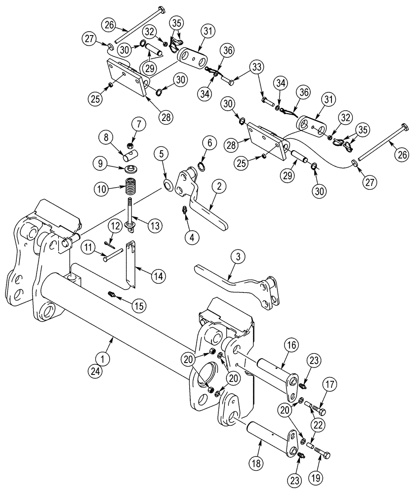 Схема запчастей Case 85XT - (09-04) - COUPLER, MECHANICAL (09) - CHASSIS