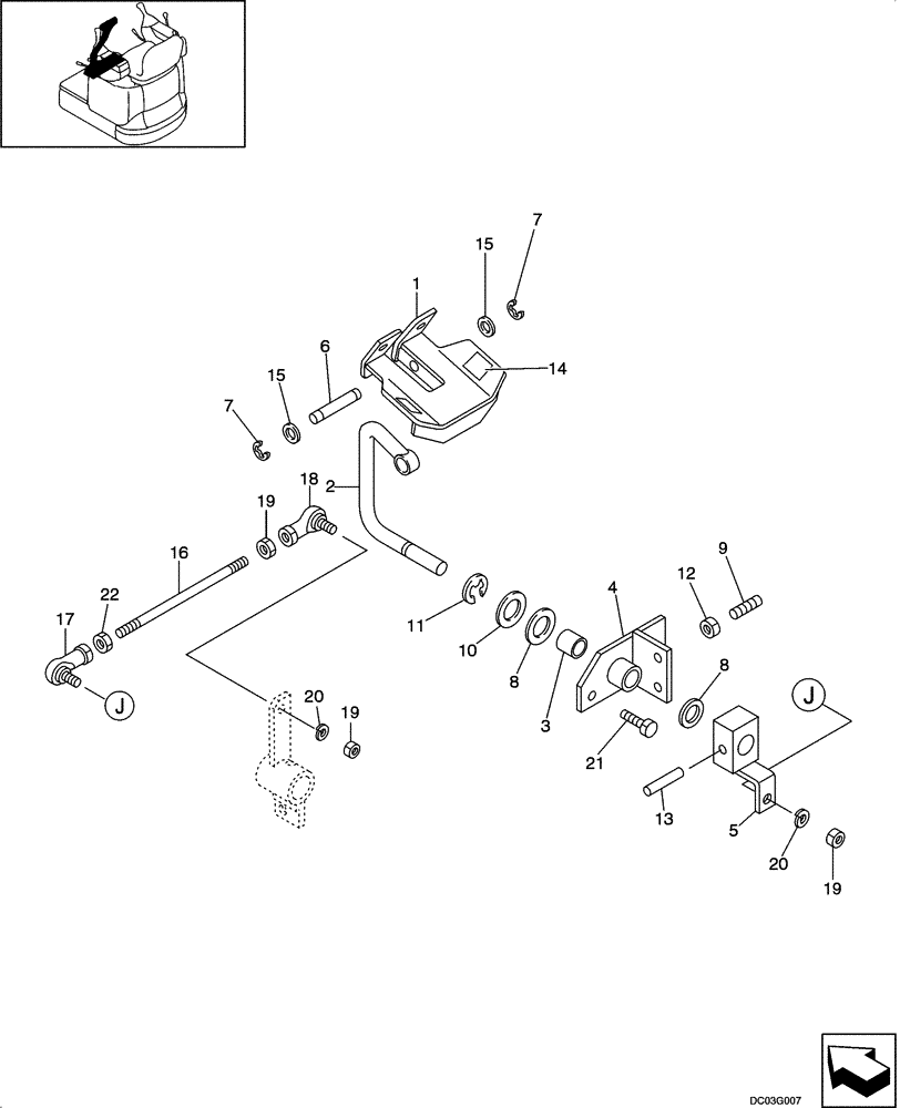 Схема запчастей Case CX14 - (09-21[00]) - CONTROL, PEDAL, OPTIONAL (NIBBLER & BREAKER) (09) - CHASSIS/ATTACHMENTS