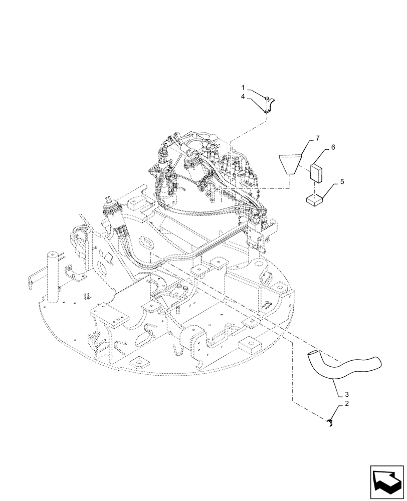 Схема запчастей Case CX36B - (01-056[01]) - CONTROL LINES, REMOTE (J/D MULTI) - SN PX15-21105 - 21961 (35) - HYDRAULIC SYSTEMS