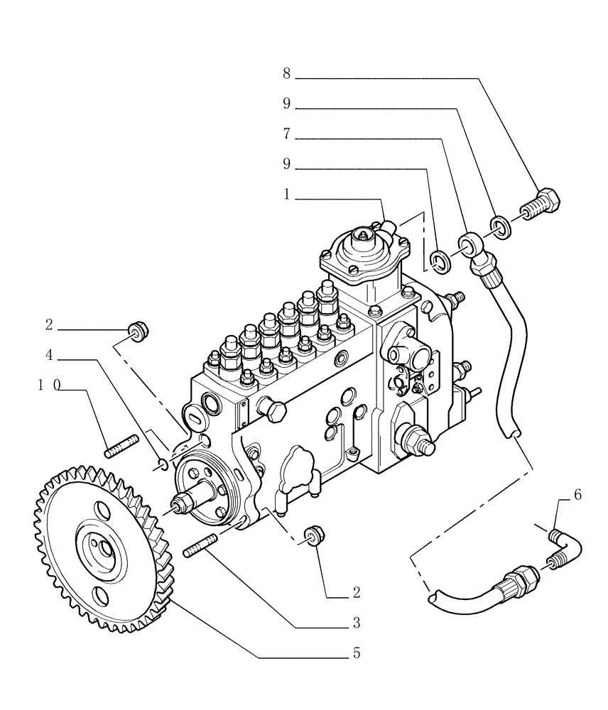 Схема запчастей Case 1850K LT - (0.140[01]) - INJECTION PUMP - VERSION (01) (01) - ENGINE