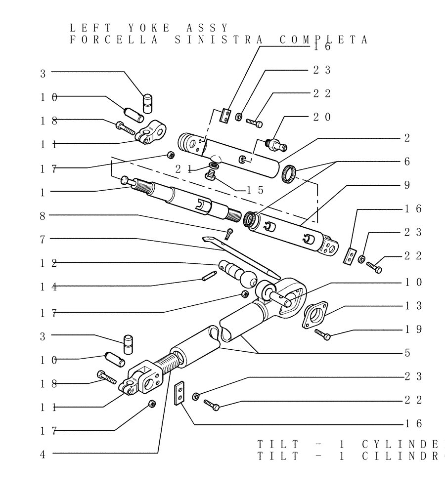 Схема запчастей Case 1850K - (9.482[02]) - HYDRAULIC TILT ANGLEDOZER (HA) OPTIONAL CODE 76078167 (19) - OPTIONS