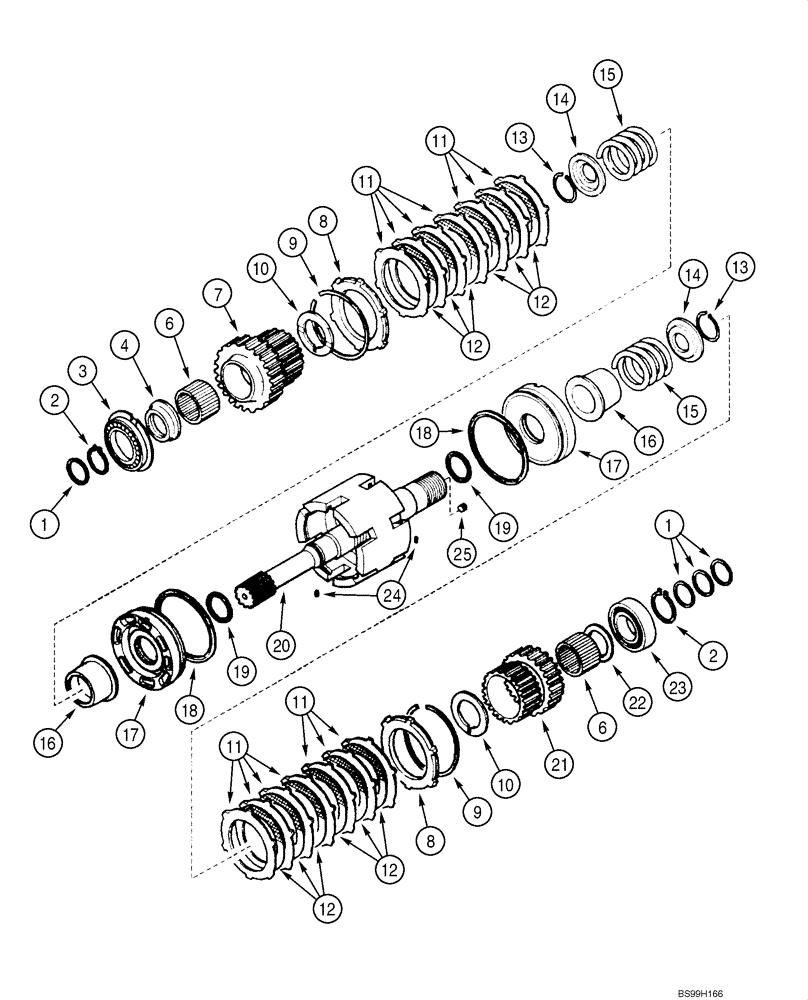 Схема запчастей Case 570MXT - (06-19) - TRANSMISSION ASSY - SHAFT, INPUT (06) - POWER TRAIN