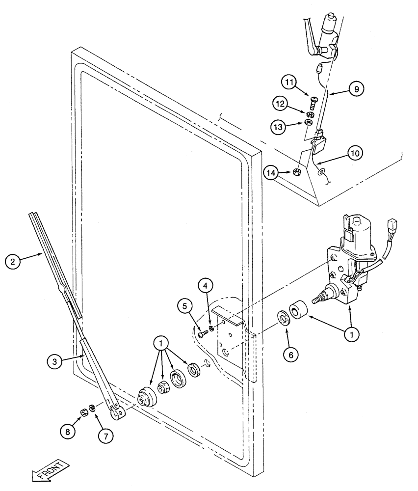 Схема запчастей Case 9020 - (4-24) - WINDSHIELD WIPER (04) - ELECTRICAL SYSTEMS