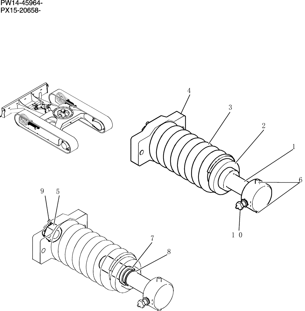 Схема запчастей Case CX31B - (360-01[1]) - IDLER ADJUST ASSEMBLY (56) - GRAPE HARVESTER SHAKERS