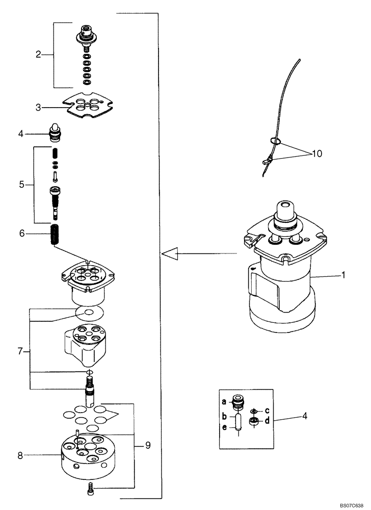 Схема запчастей Case 450CT - (06-07) - JOYSTICK VALVE KITS - ISO PATTERN, LH (06) - POWER TRAIN