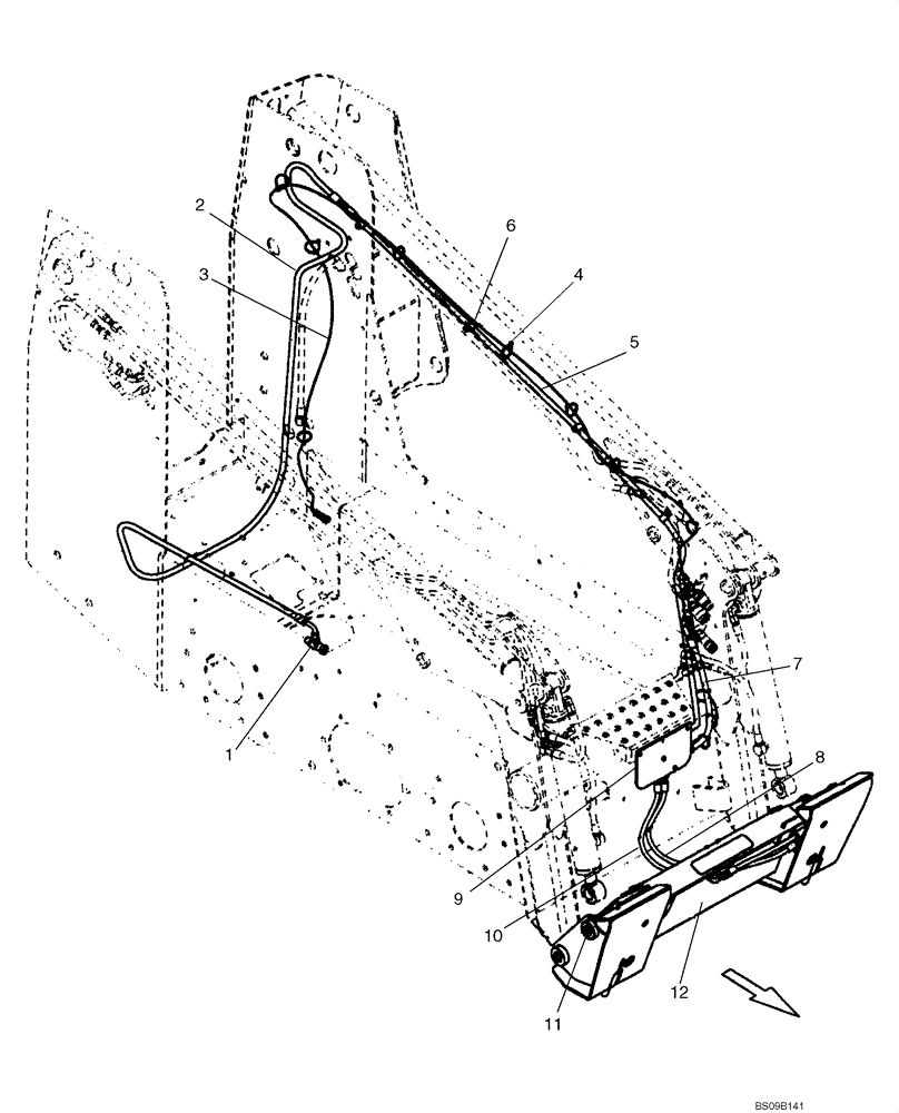 Схема запчастей Case 430 - (08-09) - HYDRAULICS - COUPLER SYSTEM (08) - HYDRAULICS