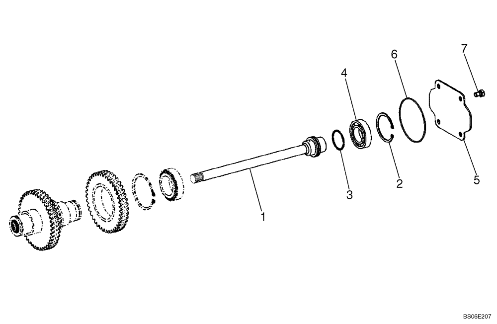 Схема запчастей Case 821E - (06-14) - TRANSMISSION - POWER TAKE OFF - PRIOR TO P.I.N. N7F203144 (06) - POWER TRAIN