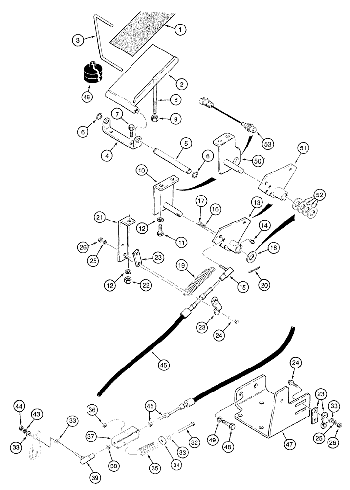 Схема запчастей Case 921B - (3-006) - FOOT THROTTLE CONTROL (03) - FUEL SYSTEM