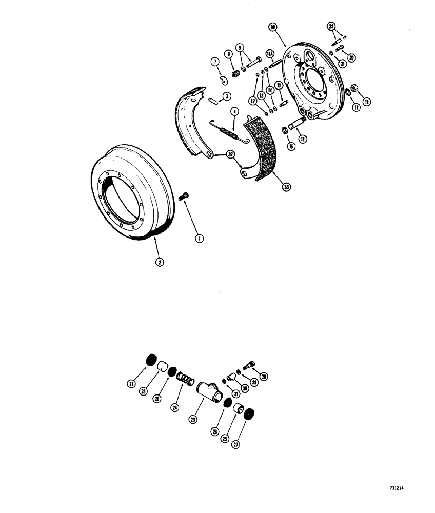 Схема запчастей Case W20 - (160) - AXLE BRAKES (ALL AXLES) (06) - POWER TRAIN