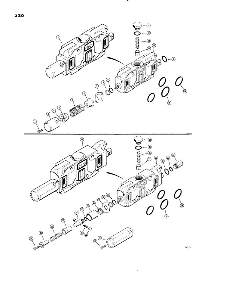 Схема запчастей Case 1150 - (220) - D32123 DOZER TILT, ANGLING, PULL BEHIND, OR LOADER CLAM (05) - UPPERSTRUCTURE CHASSIS