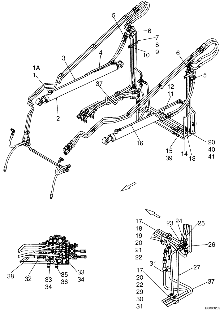 Схема запчастей Case 440 - (08-02) - HYDRAULICS - LIFT (08) - HYDRAULICS