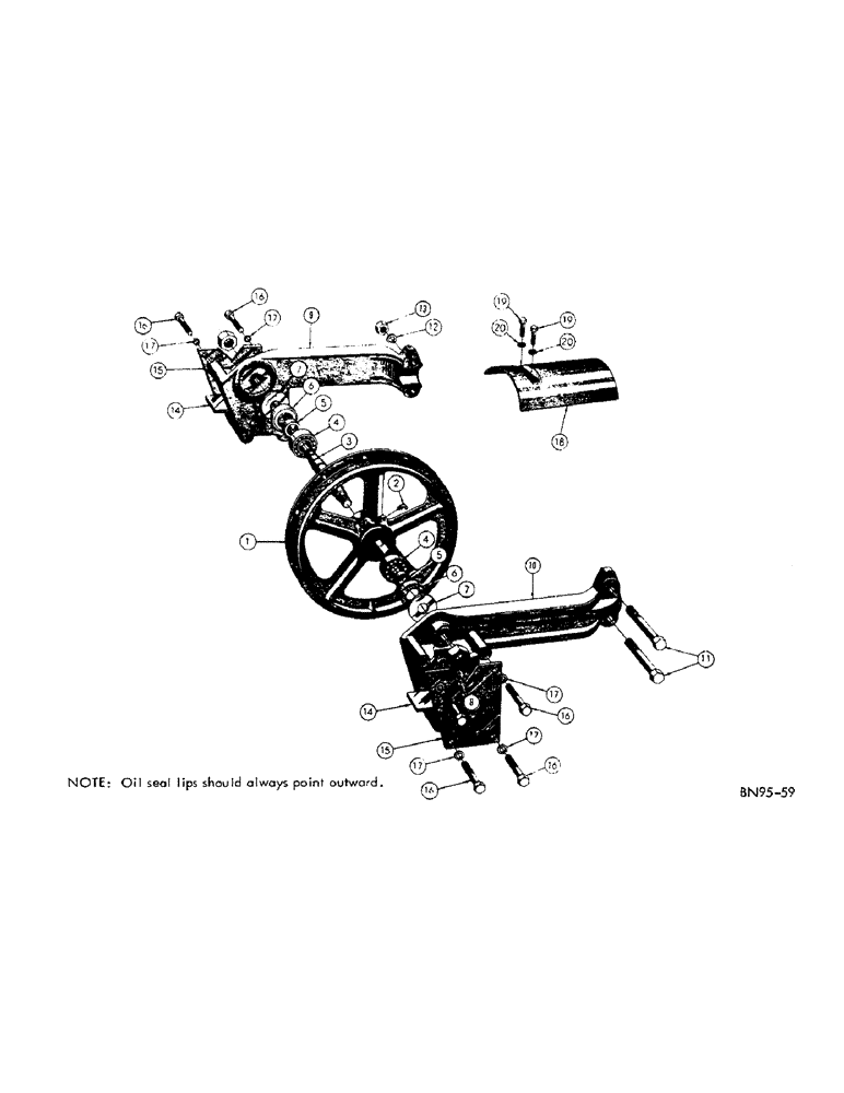 Схема запчастей Case 310D - (066) - IDLER WHEEL (04) - UNDERCARRIAGE