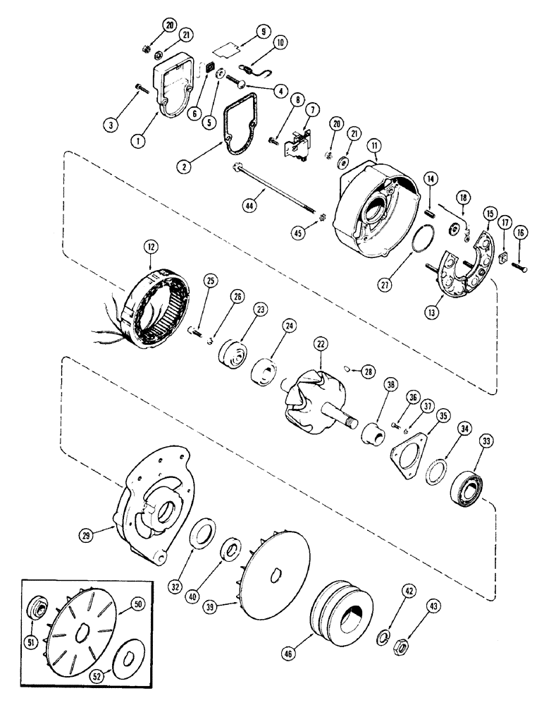 Схема запчастей Case W8C - (064) - A41360 ALTERNATOR, (401) DIESEL ENGINE (04) - ELECTRICAL SYSTEMS