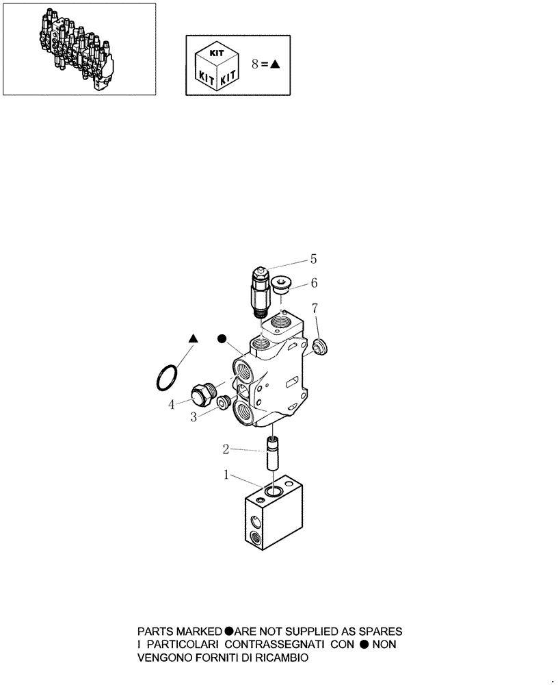 Схема запчастей Case CX27B - (1.050A[12]) - HYDRAULIC CONTROL VALVE - COMPONENTS (01) - Section 1