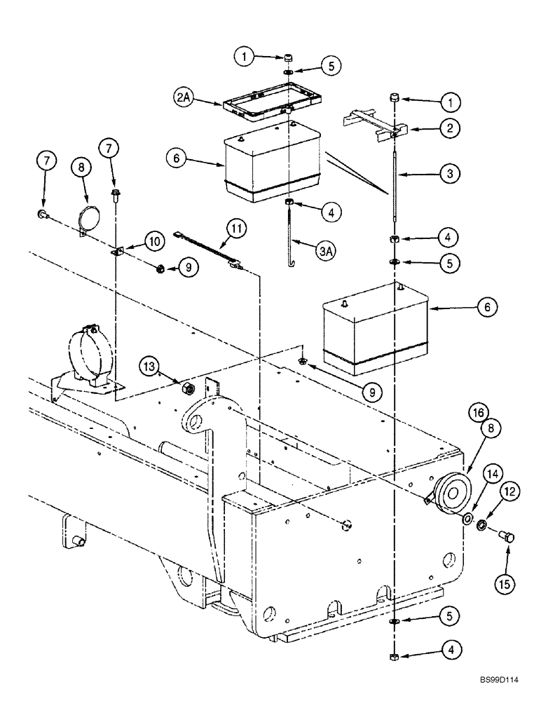 Схема запчастей Case 686G - (4-06) - BATTERY AND HORN (04) - ELECTRICAL SYSTEMS